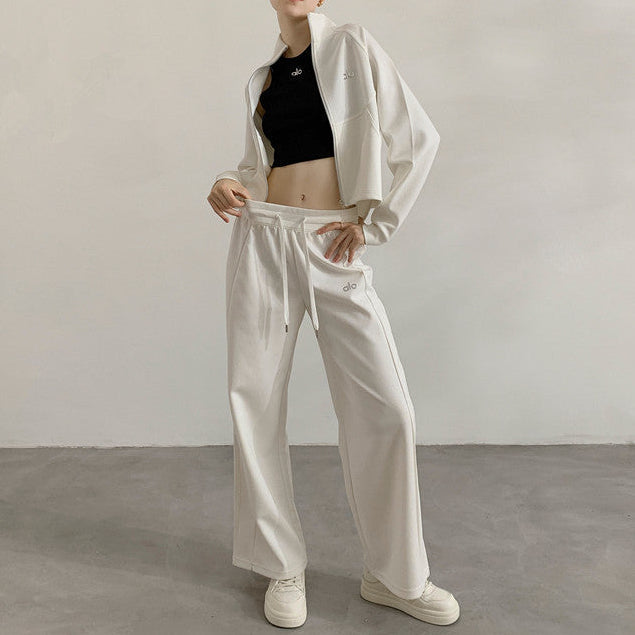 Cropped Zip Lounge Set