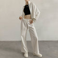 Cropped Zip Lounge Set