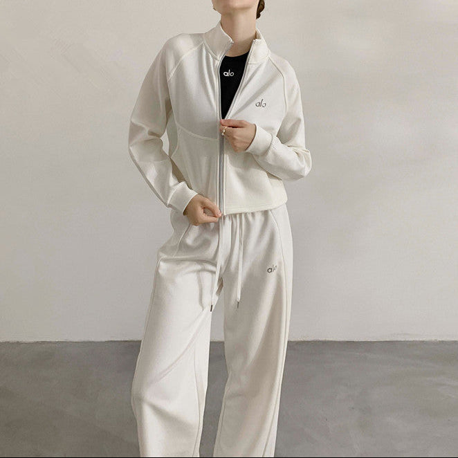 Cropped Zip Lounge Set