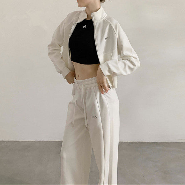 Cropped Zip Lounge Set