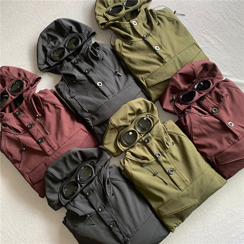 Hooded Jacket with Integrated Goggles
