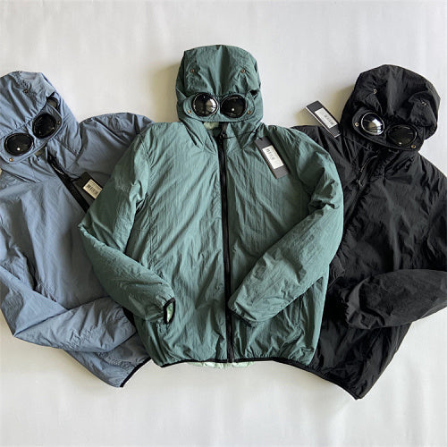 Hooded Puffer Jacket with Integrated Goggles - Avenor