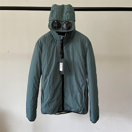 Hooded Puffer Jacket with Integrated Goggles - Avenor