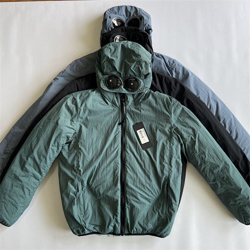 Hooded Puffer Jacket with Integrated Goggles - Avenor
