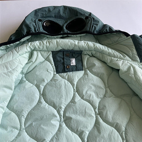 Hooded Puffer Jacket with Integrated Goggles - Avenor