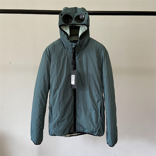 Hooded Puffer Jacket with Integrated Goggles - Avenor