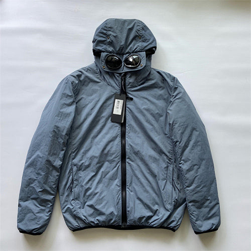 Hooded Puffer Jacket with Integrated Goggles - Avenor