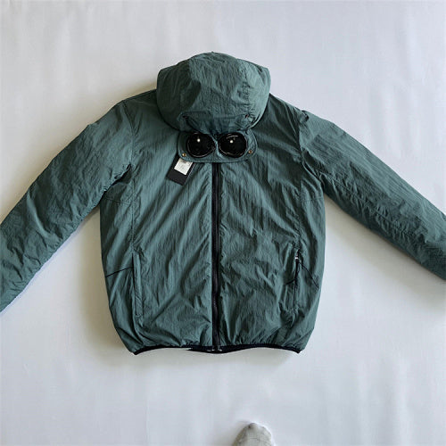 Hooded Puffer Jacket with Integrated Goggles - Avenor