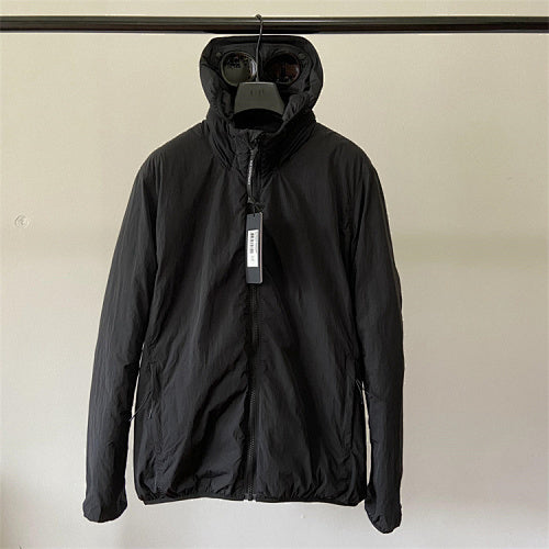 Hooded Puffer Jacket with Integrated Goggles - Avenor