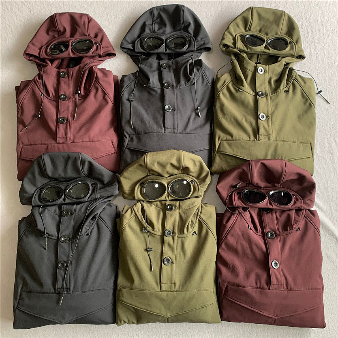 Hooded Jacket with Integrated Goggles