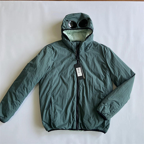 Hooded Puffer Jacket with Integrated Goggles - Avenor