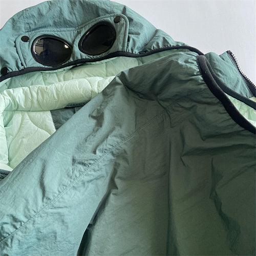 Hooded Puffer Jacket with Integrated Goggles - Avenor