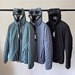 Hooded Puffer Jacket with Integrated Goggles - Avenor