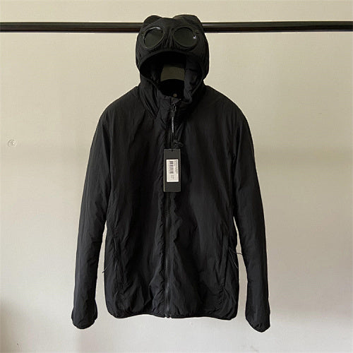 Hooded Puffer Jacket with Integrated Goggles - Avenor