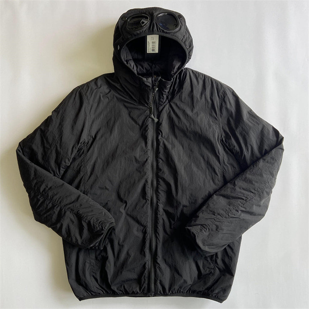 Hooded Puffer Jacket with Integrated Goggles - Avenor