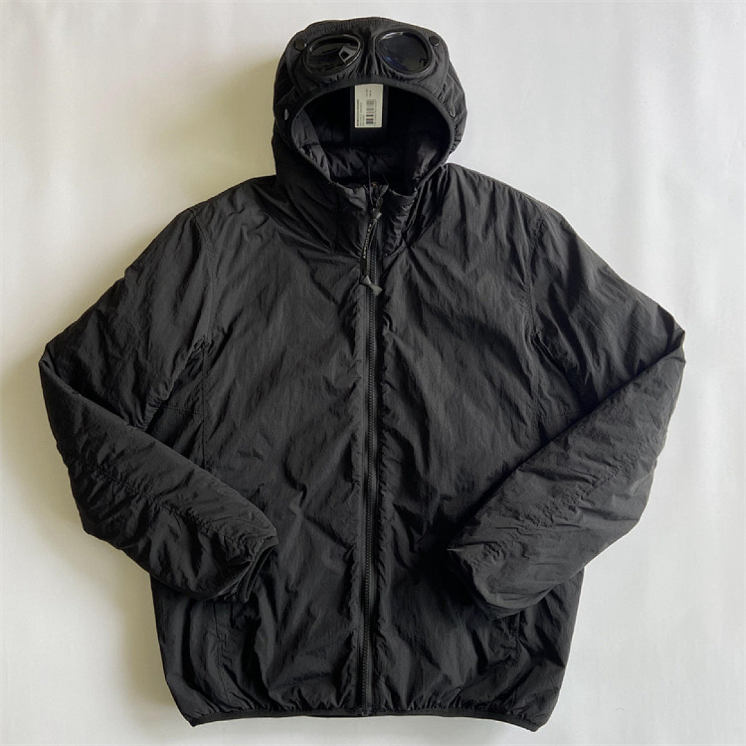 Hooded Puffer Jacket with Integrated Goggles - Avenor