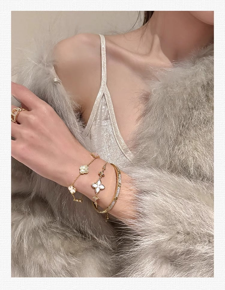 Pavé Screw Bangle Bracelet