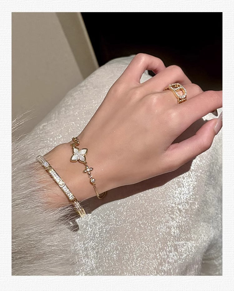 Pavé Screw Bangle Bracelet