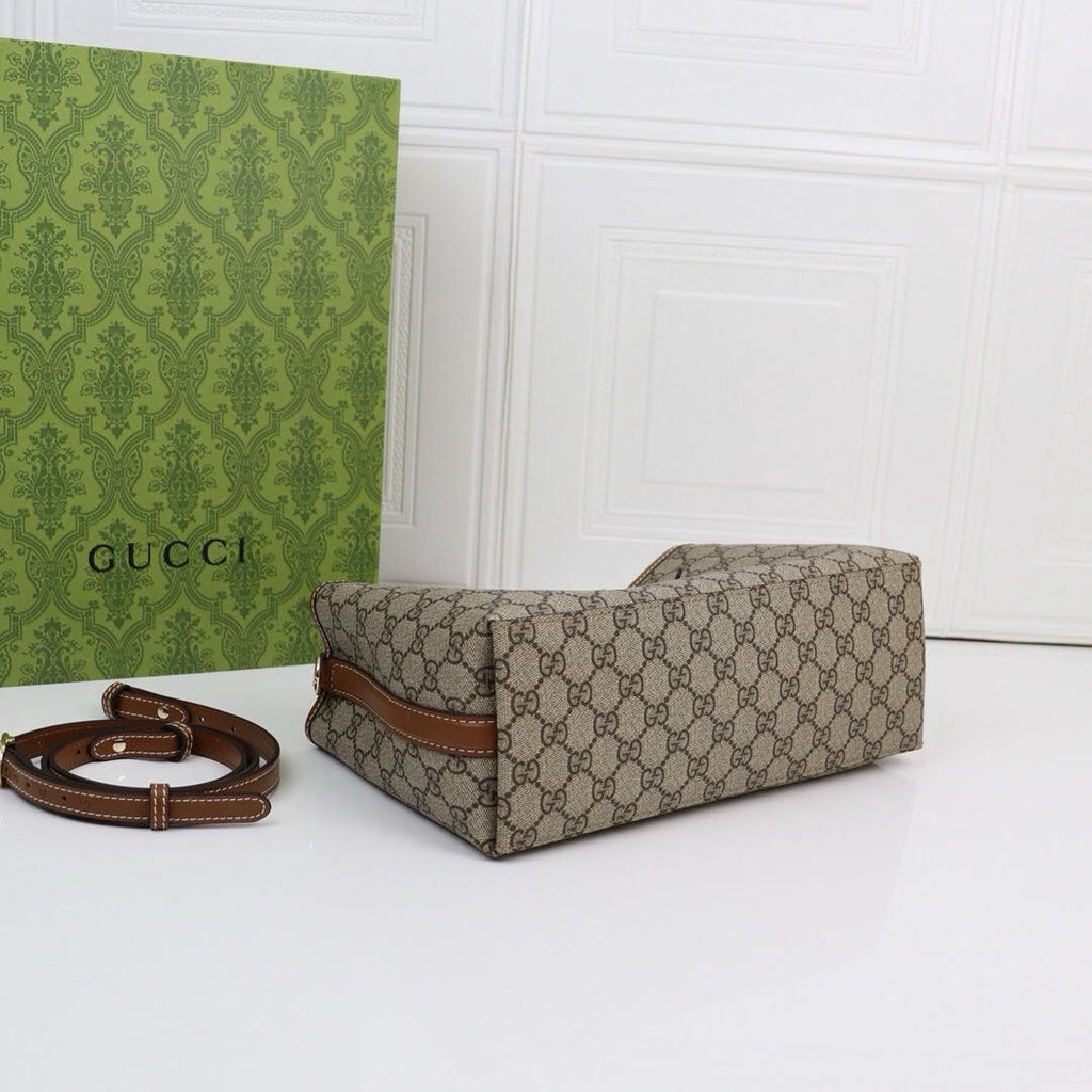 Bolso tote pequeño con emblema