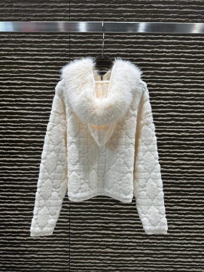 Chaqueta acolchada con cuello de piel