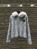 Chaqueta acolchada con cuello de piel