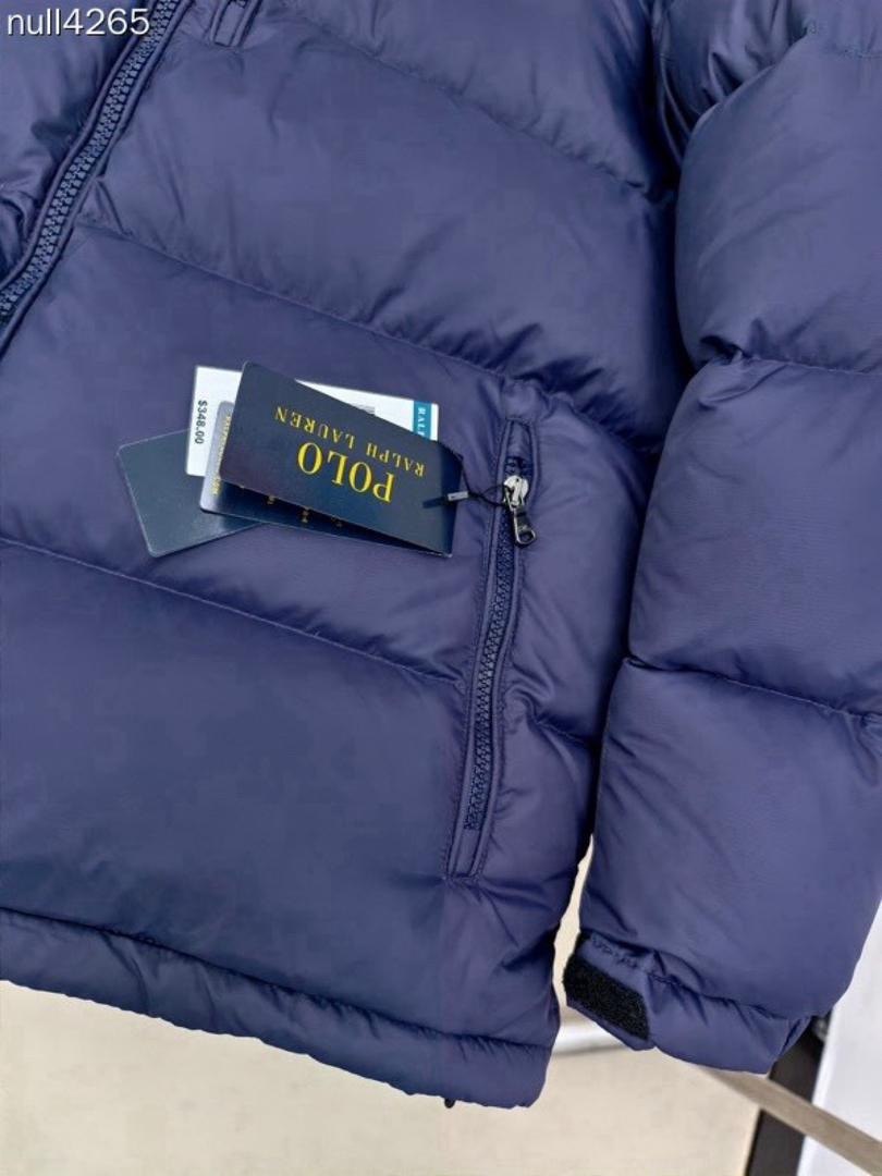 Chaqueta acolchada con capucha azul