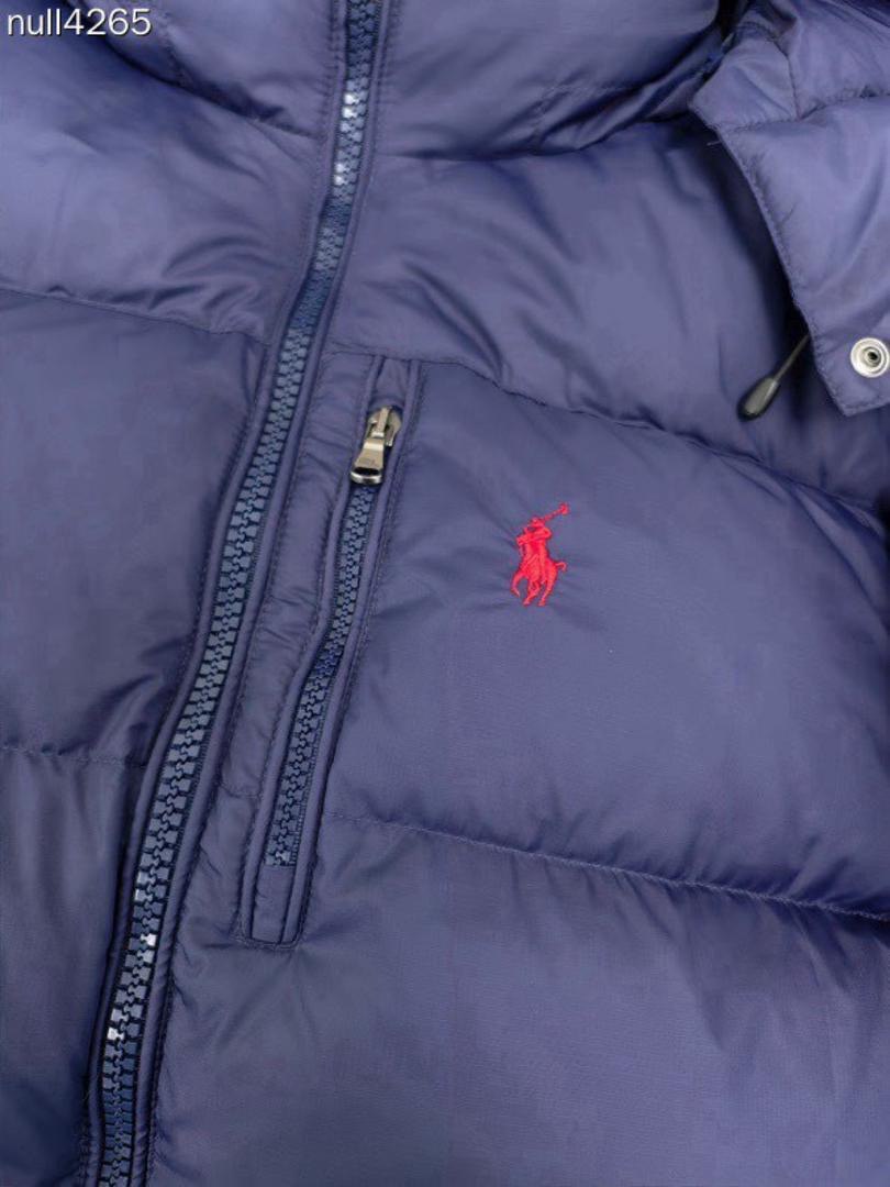 Chaqueta acolchada con capucha azul