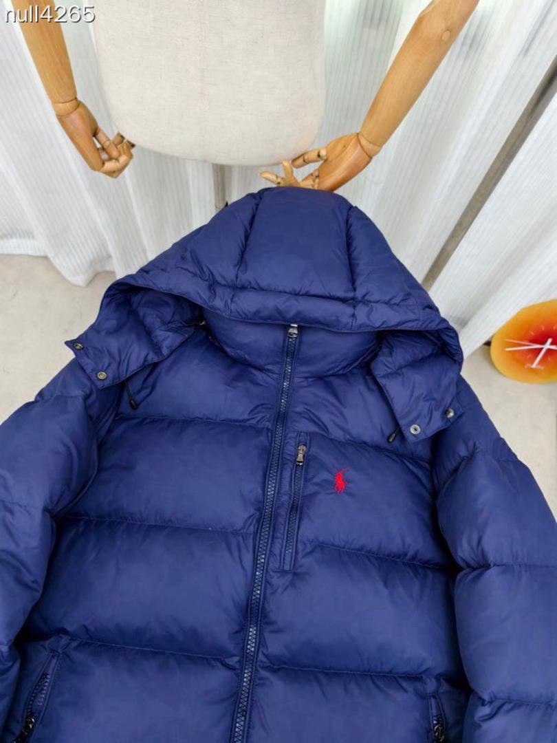 Chaqueta acolchada con capucha azul