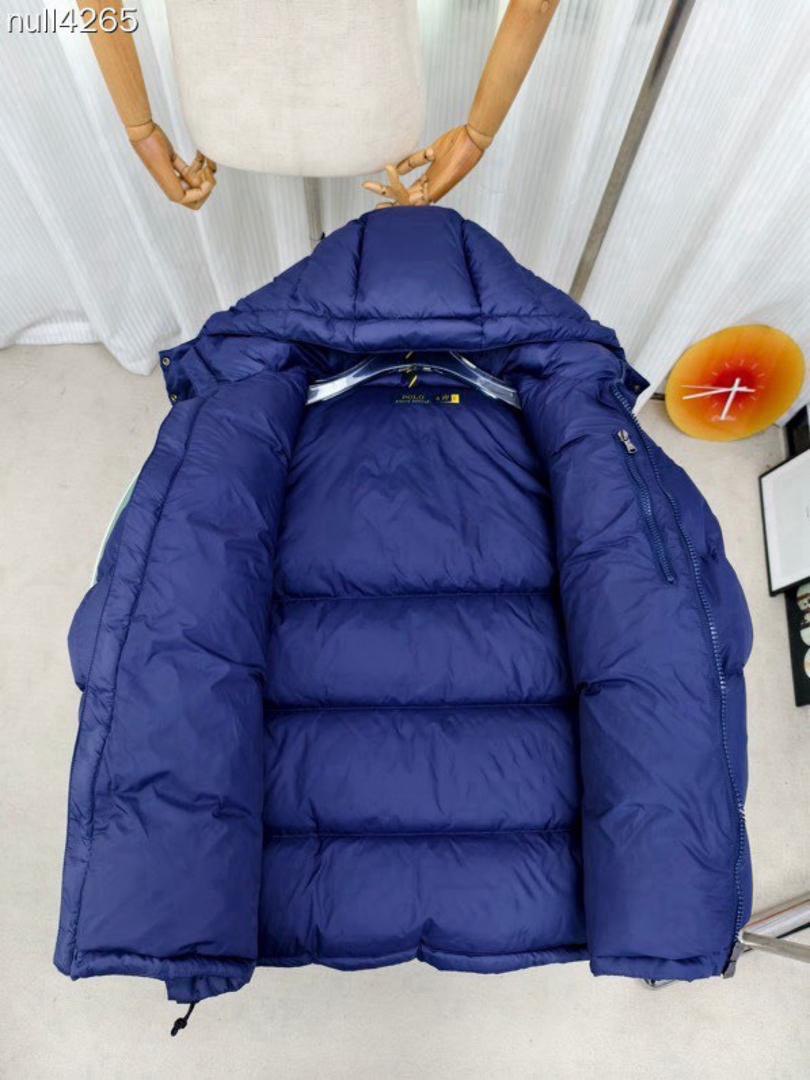 Chaqueta acolchada con capucha azul