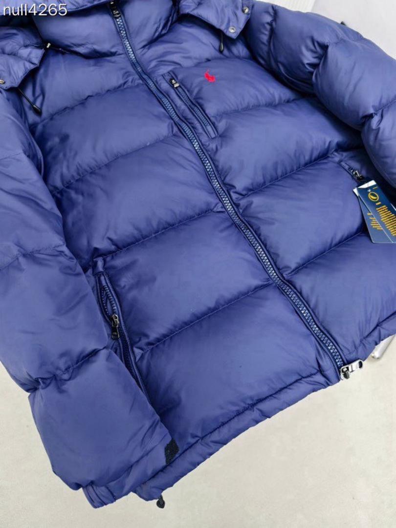 Chaqueta acolchada con capucha azul