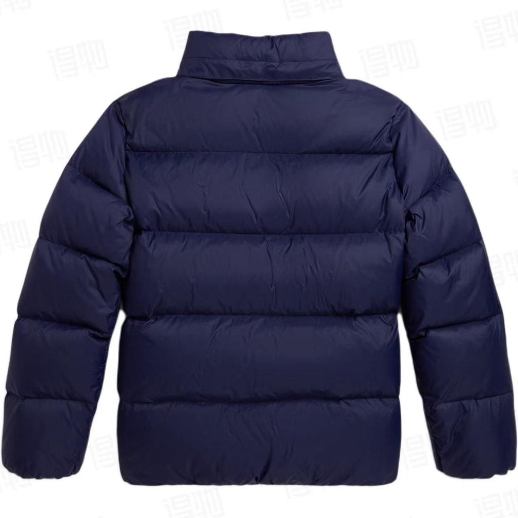 Chaqueta acolchada con capucha azul
