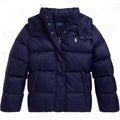 Chaqueta acolchada con capucha azul