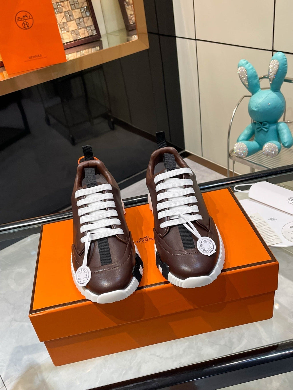Zapatillas de cuero a rayas H