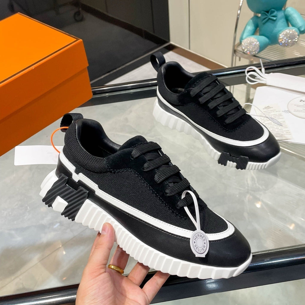 Zapatillas de cuero a rayas H