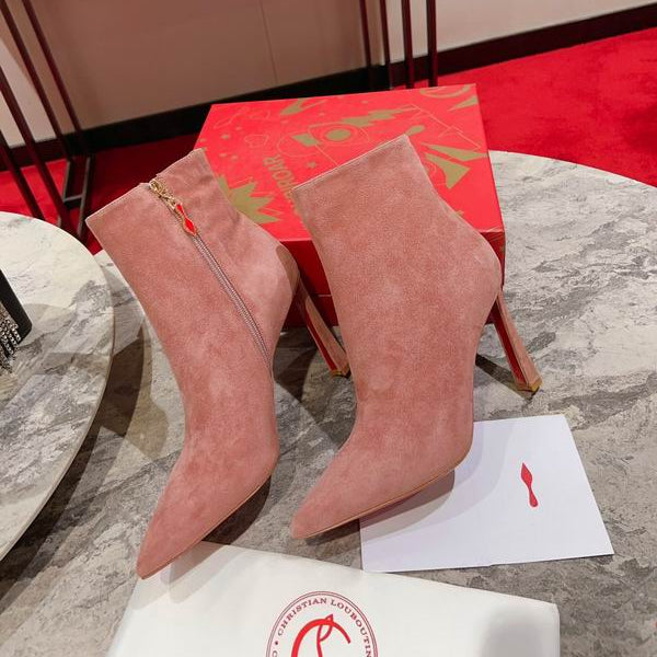 Botines de ante rosa para mujer