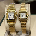 Square Case Steel Watch