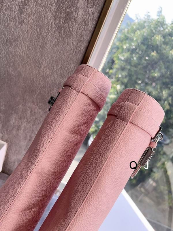Leather Platform Knee Boots