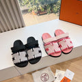 Leather Summer Slides - Avenor