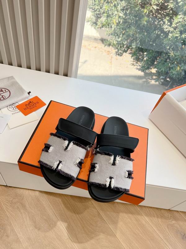 Leather Summer Slides - Avenor