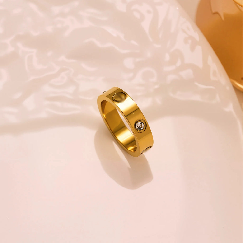Minimal Crystal Band Ring