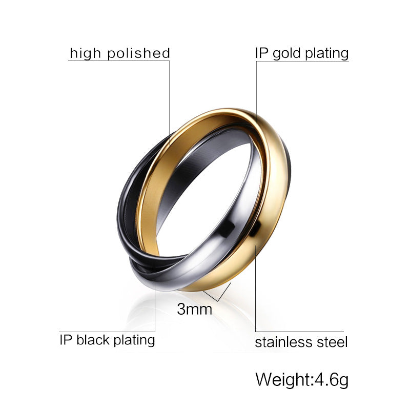 Trinity Interlocked Ring