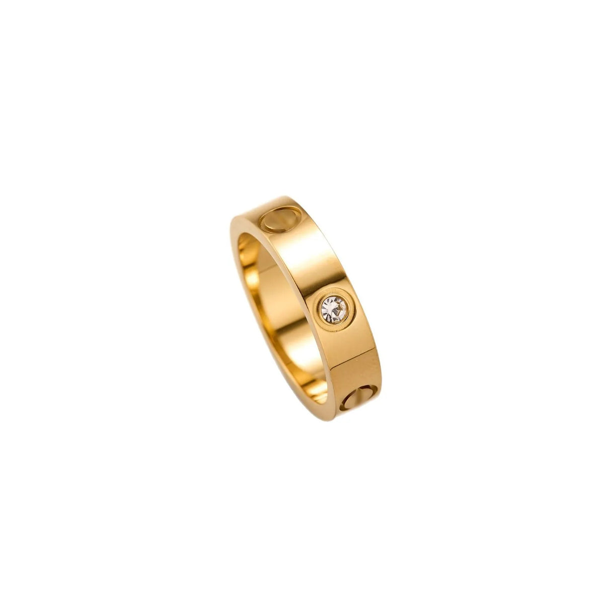 Minimal Crystal Band Ring