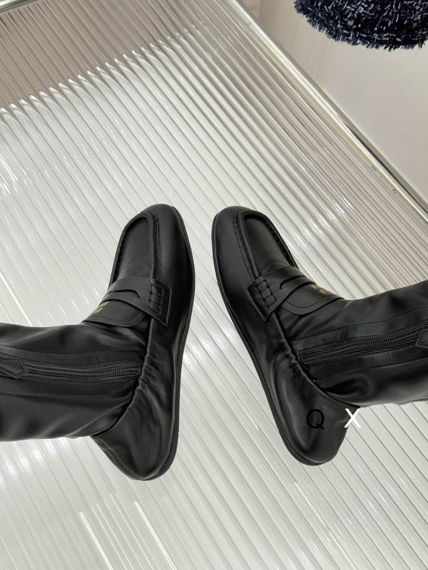 Leather Loafer Boots