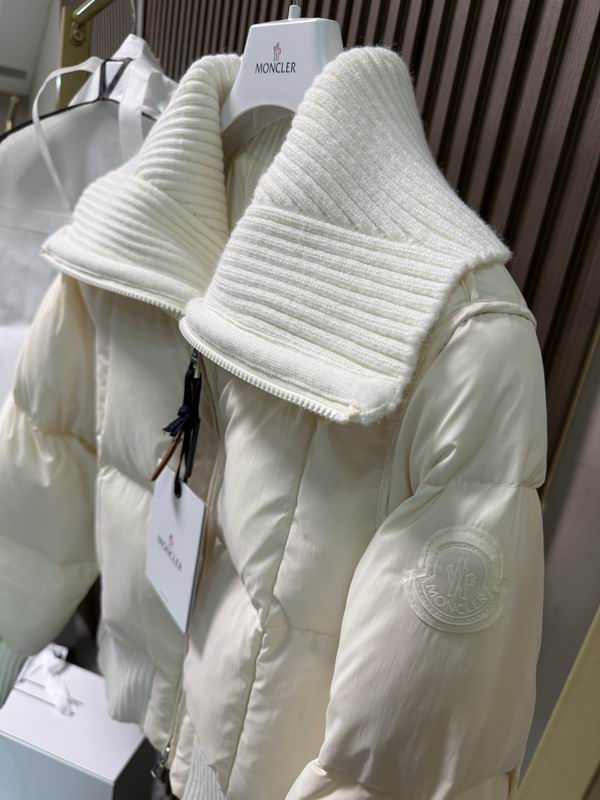 White Knitted Shawl Puffer