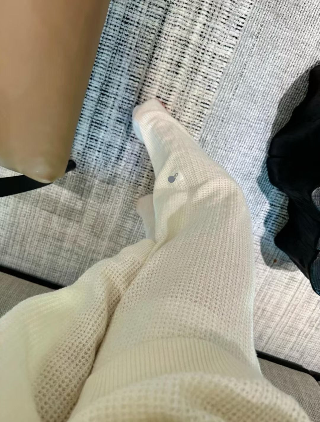 Pantalones de estar por casa de punto gofre