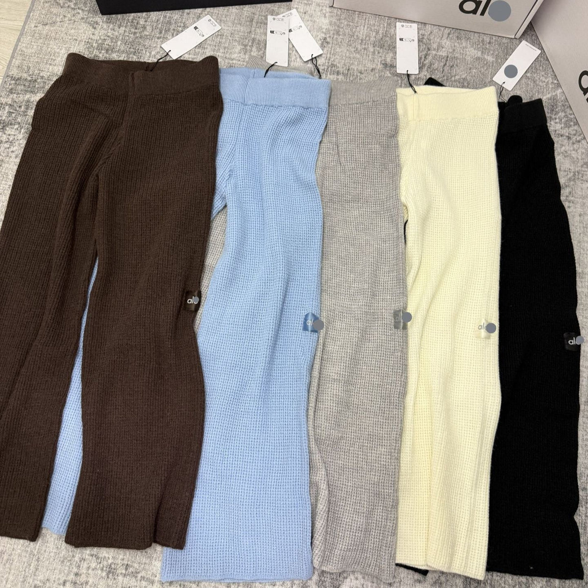 Pantalones de estar por casa de punto gofre