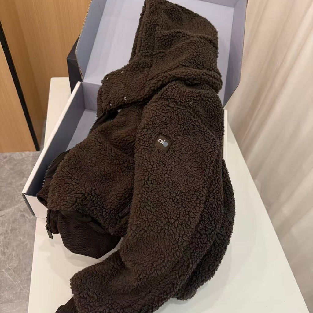Sudadera con capucha de forro polar afelpado