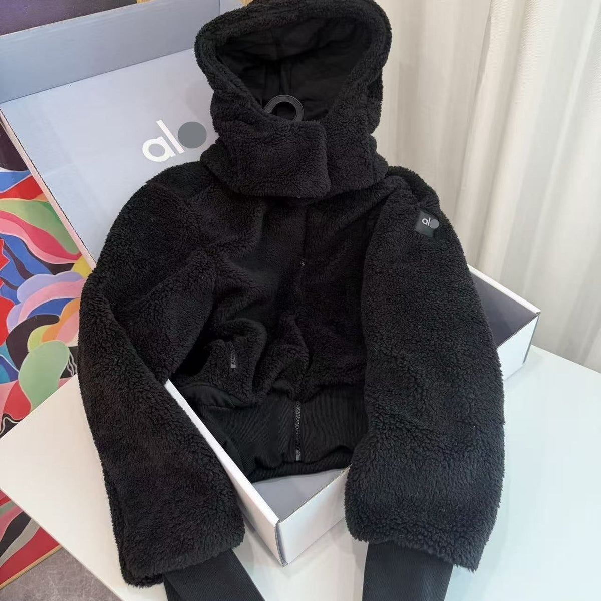 Sudadera con capucha de forro polar afelpado