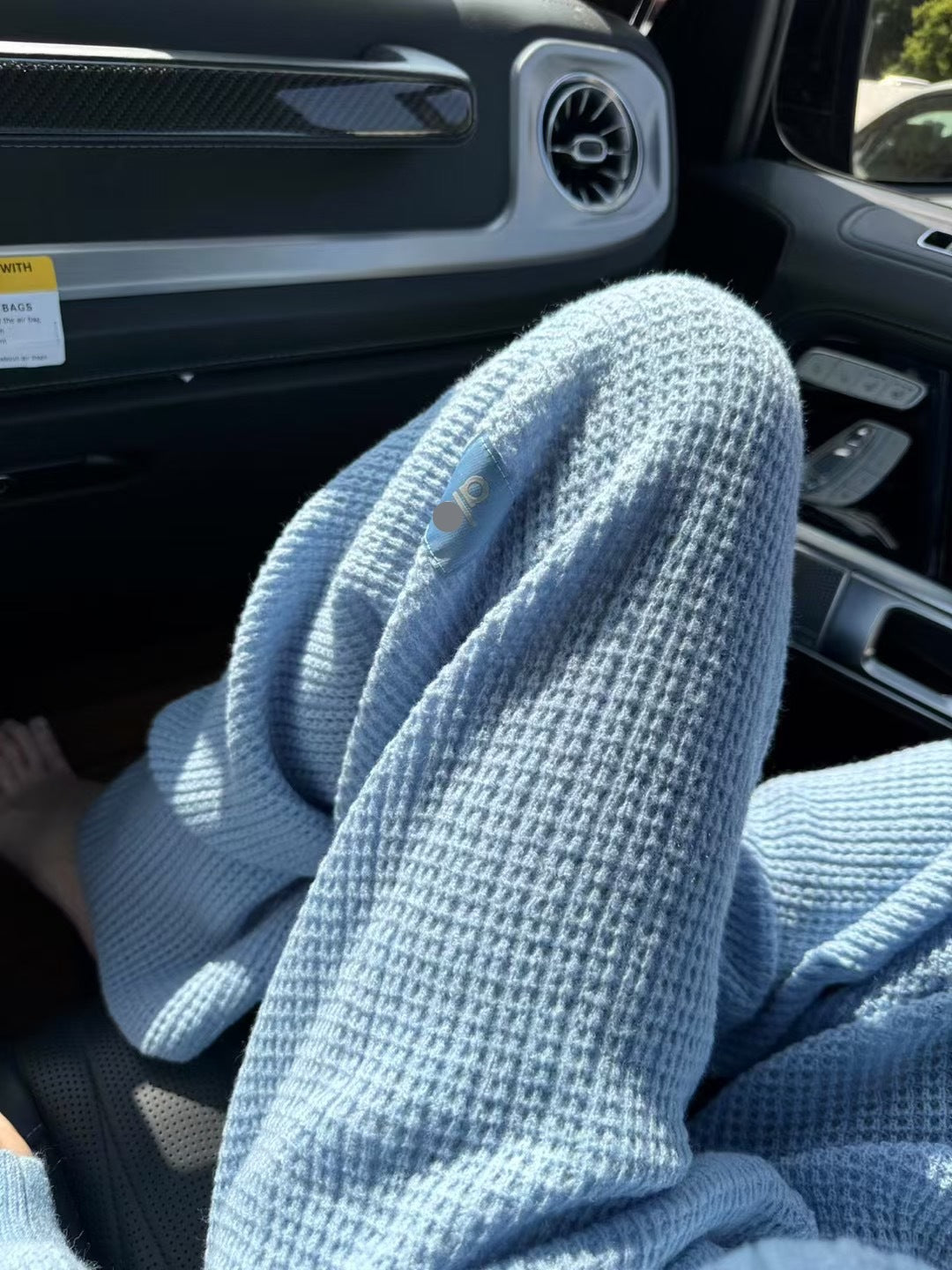 Pantalones de estar por casa de punto gofre