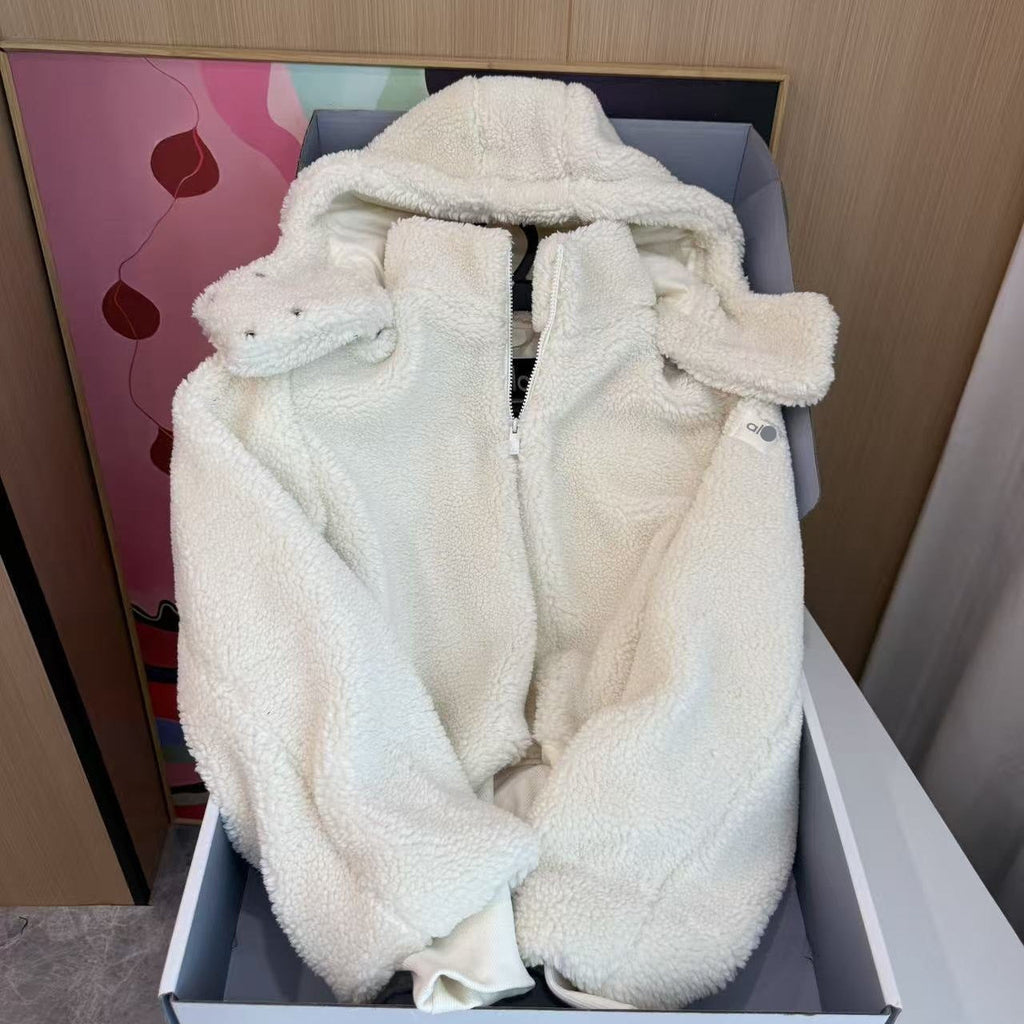 Sudadera con capucha de forro polar afelpado